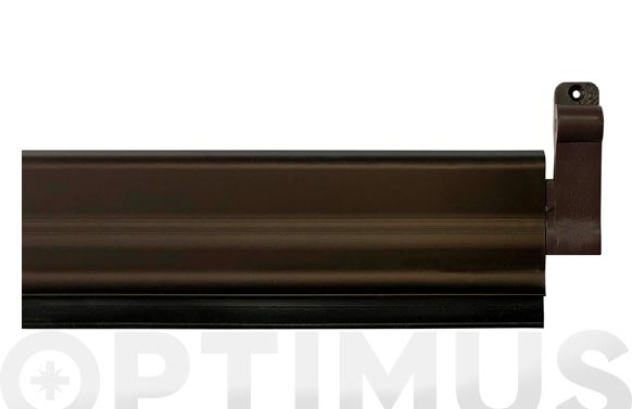 Burlete para puerta basculante aluminio (Marrón, Largo: 93 cm, Suelos  lisos)